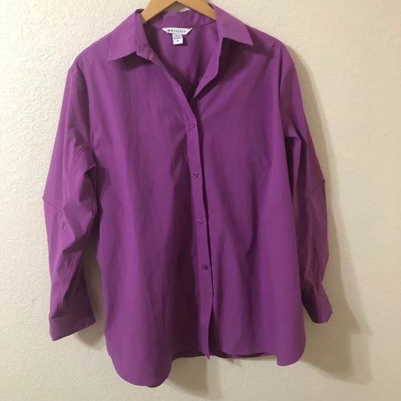 Athleta Tops - Athleta Womens Bright Purple Oversized Poplin Tunic Blouse - Size Medium